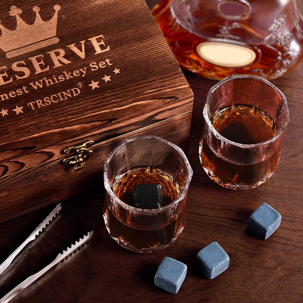 Alkenny Whiskey Gift Set Whiskey Stones and Whiskey Glasses 